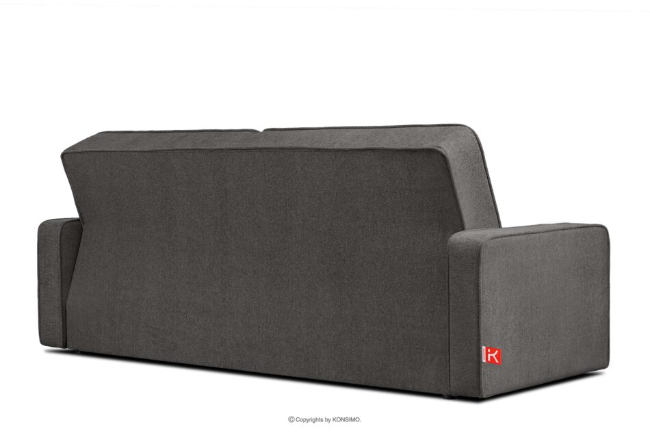 ORIO Rozkładana sofa do salonu w tkaninie plecionej grafitowa grafitowy - zdjęcie 4