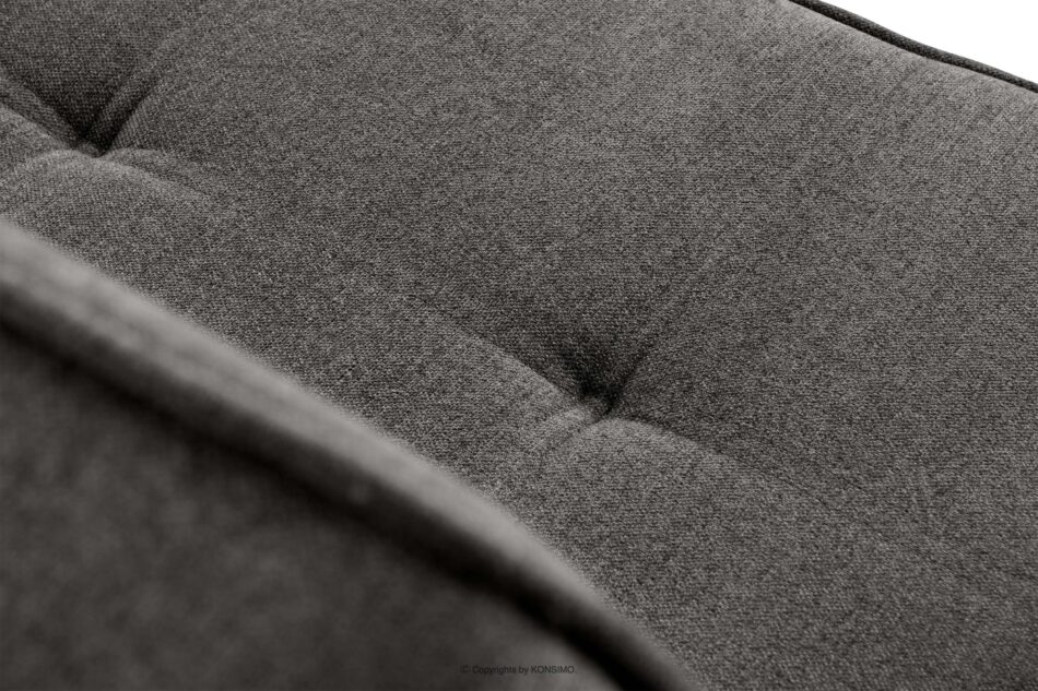 ORIO Rozkładana sofa do salonu w tkaninie plecionej grafitowa grafitowy - zdjęcie 5