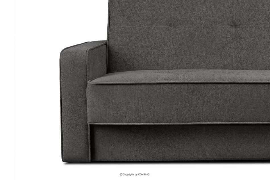 ORIO Rozkładana sofa do salonu w tkaninie plecionej grafitowa grafitowy - zdjęcie 8