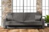 ORIO Rozkładana sofa do salonu w tkaninie plecionej grafitowa grafitowy - zdjęcie 2