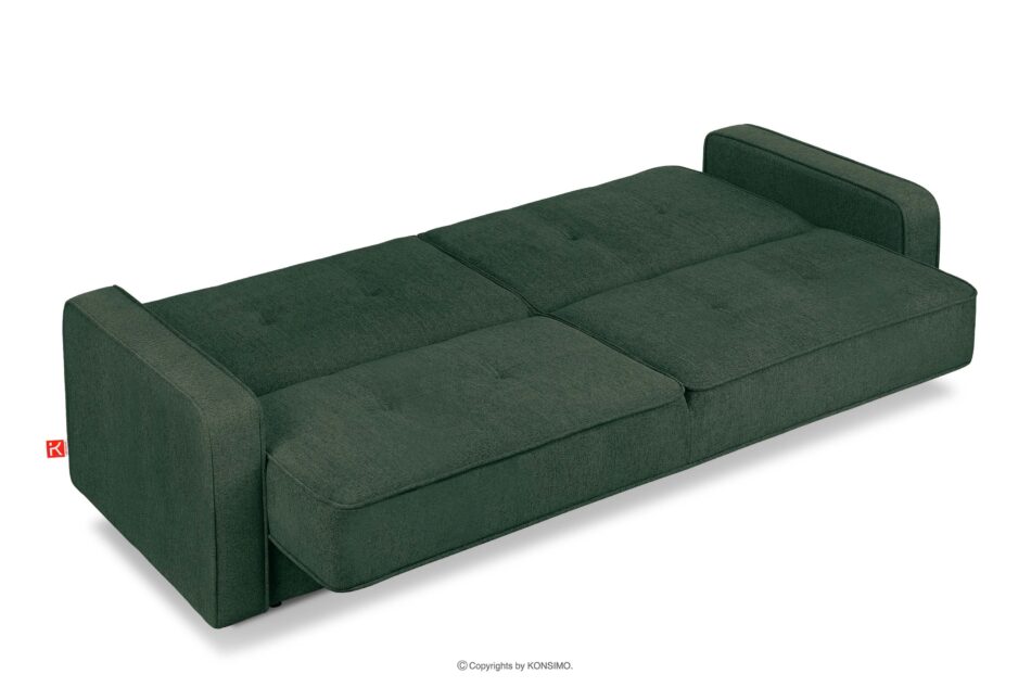 ORIO Rozkładana sofa do salonu w tkaninie plecionej morski/beżowy morski/beżowy - zdjęcie 3