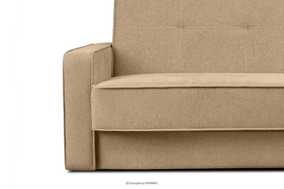 ORIO Rozkładana sofa do salonu w tkaninie plecionej kremowa kremowy - zdjęcie 8