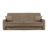ORIO Rozkładana sofa do salonu w tkaninie plecionej brązowa brązowy - zdjęcie 1