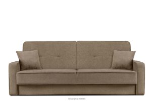 ORIO, https://konsimo.pl/kolekcja/orio/ Rozkładana sofa do salonu w tkaninie plecionej brązowa brązowy - zdjęcie