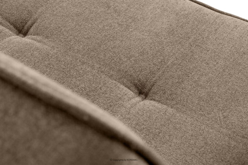 ORIO Rozkładana sofa do salonu w tkaninie plecionej brązowa brązowy - zdjęcie 5