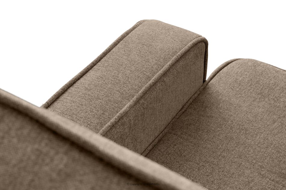 ORIO Rozkładana sofa do salonu w tkaninie plecionej brązowa brązowy - zdjęcie 6