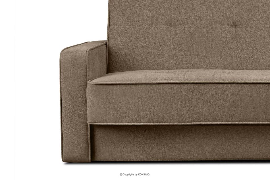 ORIO Rozkładana sofa do salonu w tkaninie plecionej brązowa brązowy - zdjęcie 8