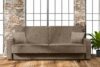 ORIO Rozkładana sofa do salonu w tkaninie plecionej brązowa brązowy - zdjęcie 2