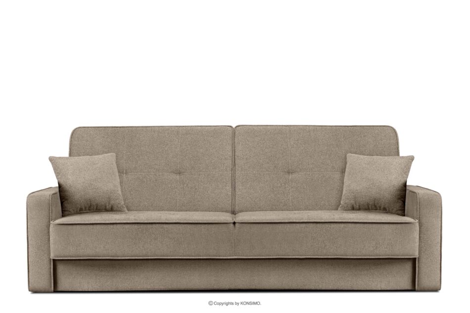 ORIO Rozkładana sofa do salonu w tkaninie plecionej jasnobrązowa jasny brązowy - zdjęcie 0