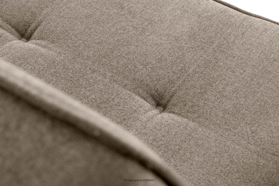ORIO Rozkładana sofa do salonu w tkaninie plecionej jasnobrązowa jasny brązowy - zdjęcie 5