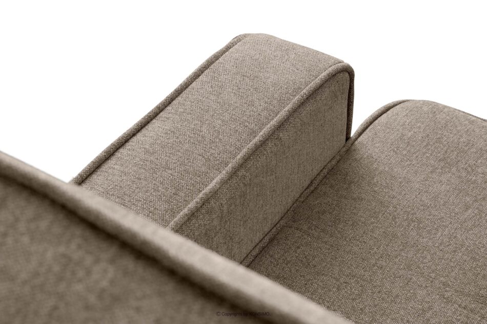 ORIO Rozkładana sofa do salonu w tkaninie plecionej jasnobrązowa jasny brązowy - zdjęcie 6