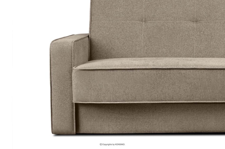 ORIO Rozkładana sofa do salonu w tkaninie plecionej jasnobrązowa jasny brązowy - zdjęcie 8