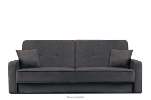 ORIO, https://konsimo.pl/kolekcja/orio/ Rozkładana sofa do salonu w tkaninie plecionej granatowy/brązowy granatowy/brązowy - zdjęcie