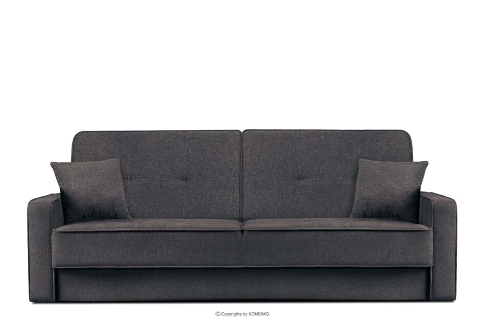ORIO Rozkładana sofa do salonu w tkaninie plecionej granatowy/brązowy granatowy/brązowy - zdjęcie 0