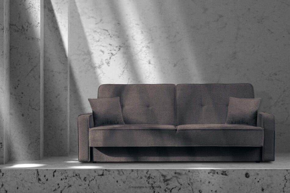 ORIO Rozkładana sofa do salonu w tkaninie plecionej granatowy/brązowy granatowy/brązowy - zdjęcie 10