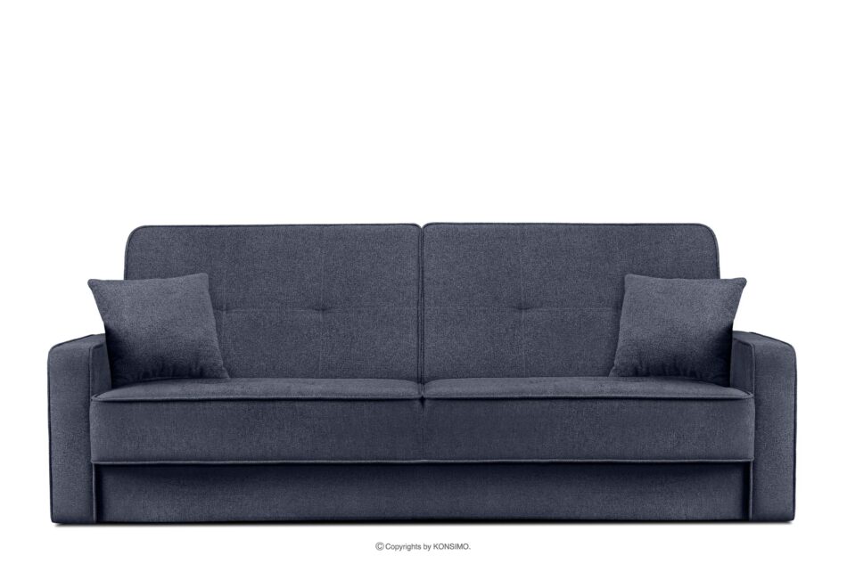 ORIO Rozkładana sofa do salonu w tkaninie plecionej granatowa granatowy - zdjęcie 0
