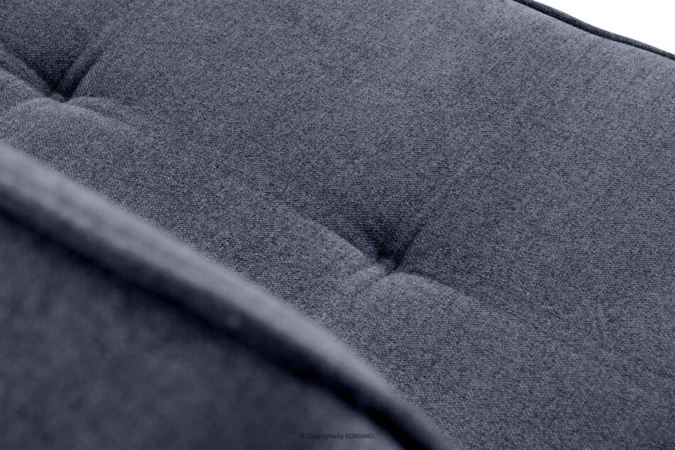 ORIO Rozkładana sofa do salonu w tkaninie plecionej granatowa granatowy - zdjęcie 5