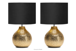 NIPER, https://konsimo.pl/kolekcja/niper/ Elegancka lampka ze złotą podstawą  2szt złoty/czarny - zdjęcie