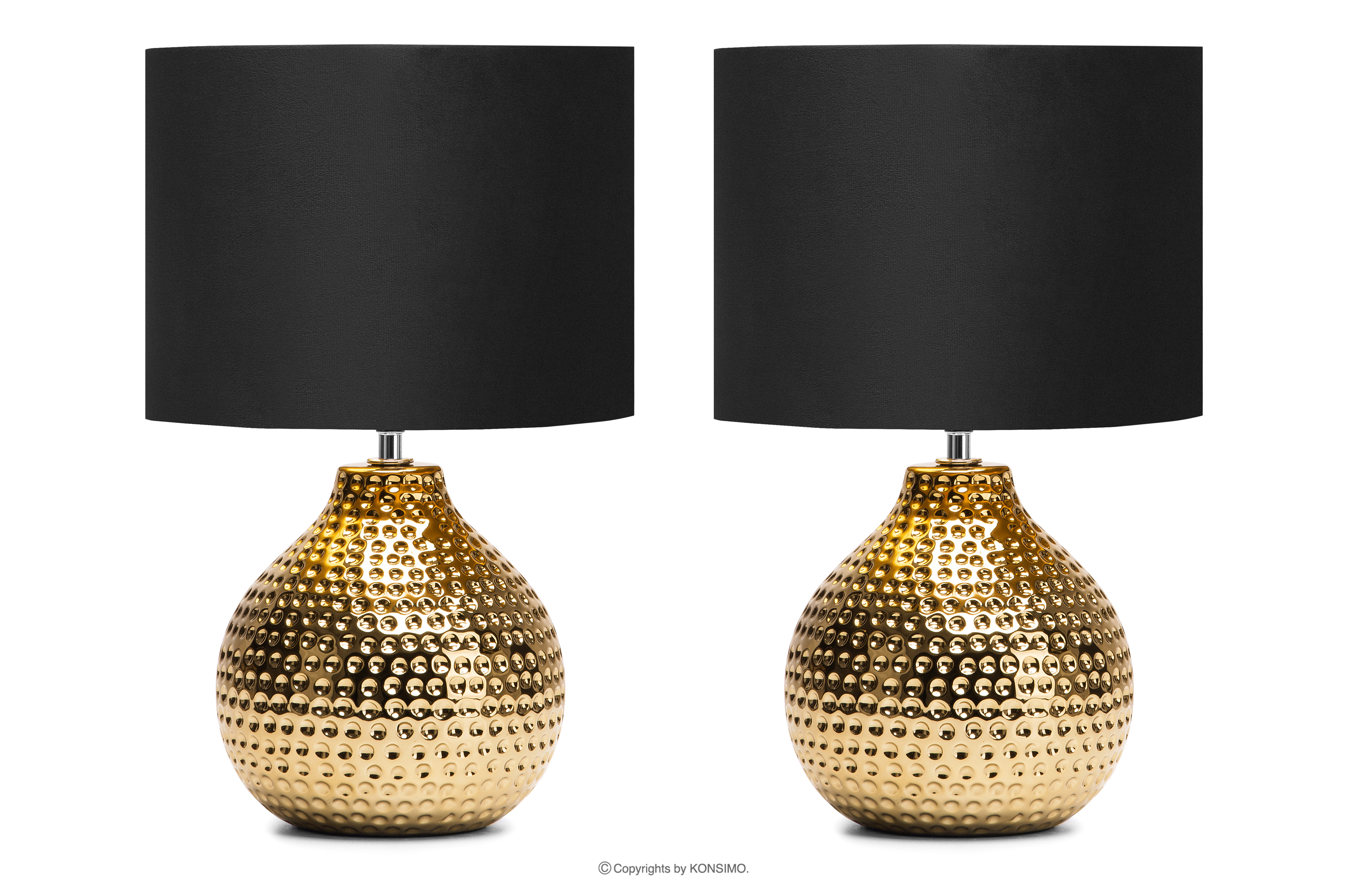 Elegancka lampka ze złotą podstawą  2szt