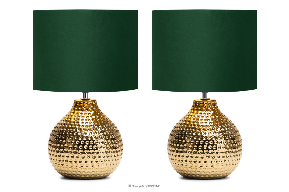 NIPER Elegancka lampka nocna ze złotą podstawą 2szt złoty/zielony - zdjęcie 0