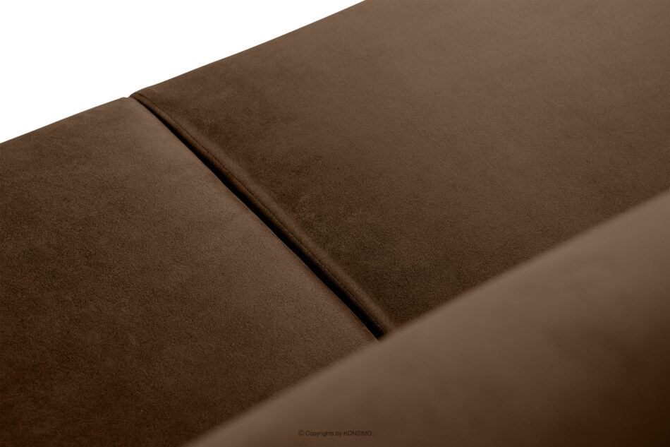 GUSTAVO II Sofa trzyosobowa rozkładana imitacja zamszu ciemny brązowy ciemny brązowy - zdjęcie 8