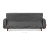 GUSTAVO II Sofa trzyosobowa rozkładana w tkaninie sztruks ciemny szary ciemny szary - zdjęcie 4