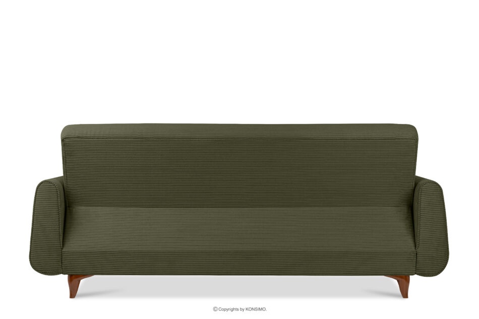 GUSTAVO II Sofa trzyosobowa rozkładana w tkaninie sztruks oliwkowy oliwkowy - zdjęcie 3