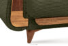 GUSTAVO II Sofa trzyosobowa rozkładana w tkaninie sztruks oliwkowy oliwkowy - zdjęcie 7