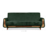 GUSTAVO II Sofa trzyosobowa rozkładana w tkaninie sztruks ciemny zielony ciemny zielony - zdjęcie 1
