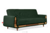 GUSTAVO II Sofa trzyosobowa rozkładana w tkaninie sztruks ciemny zielony ciemny zielony - zdjęcie 3