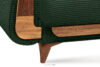 GUSTAVO II Sofa trzyosobowa rozkładana w tkaninie sztruks ciemny zielony ciemny zielony - zdjęcie 7