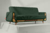 GUSTAVO II Sofa trzyosobowa rozkładana w tkaninie sztruks ciemny zielony ciemny zielony - zdjęcie 2