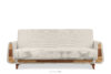 GUSTAVO II Sofa trzyosobowa rozkładana w tkaninie sztruks kremowy kremowy - zdjęcie 1