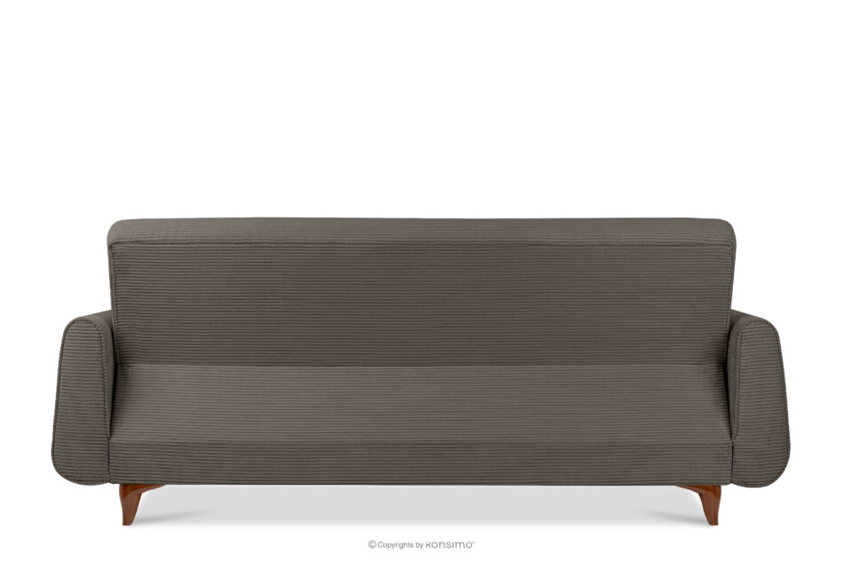 GUSTAVO II Sofa trzyosobowa rozkładana w tkaninie sztruks szarobeżowy szarobeżowy - zdjęcie 3