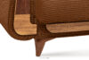 GUSTAVO II Sofa trzyosobowa rozkładana w tkaninie sztruks rudy rudy - zdjęcie 7