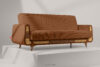 GUSTAVO II Sofa trzyosobowa rozkładana w tkaninie sztruks rudy rudy - zdjęcie 2