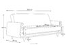 GUSTAVO II Sofa trzyosobowa rozkładana w tkaninie sztruks kremowy kremowy - zdjęcie 11