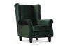 MILES Zestaw fotel uszak i puf zielony/czarny zielony/czarny - zdjęcie 5