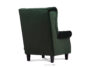 MILES Zestaw fotel uszak i puf zielony/czarny zielony/czarny - zdjęcie 7