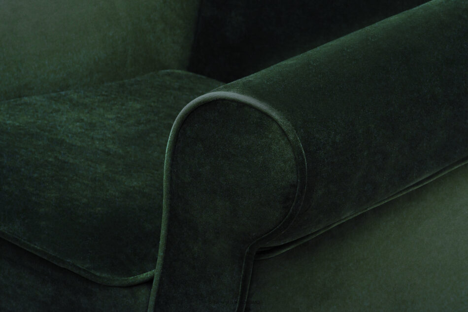 MILES Zestaw fotel uszak i puf zielony/czarny zielony/czarny - zdjęcie 7