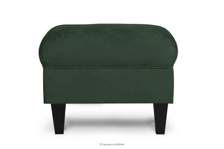 MILES Zestaw fotel uszak i puf zielony/czarny zielony/czarny - zdjęcie 8