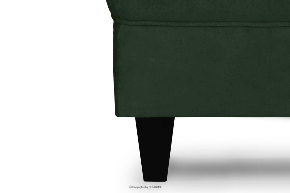 MILES Zestaw fotel uszak i puf zielony/czarny zielony/czarny - zdjęcie 10