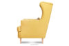 STRALIS Fotel i puf na drewnianych nóżkach żółty żółty - zdjęcie 5