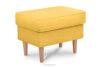 STRALIS Fotel i puf na drewnianych nóżkach żółty żółty - zdjęcie 8