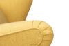 STRALIS Fotel i puf na drewnianych nóżkach żółty żółty - zdjęcie 12
