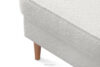 STRALIS Fotel i puf na drewnianych nóżkach biały biały - zdjęcie 9