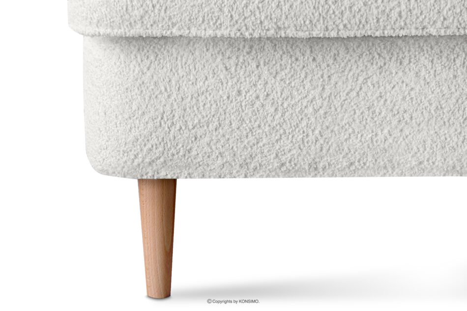 STRALIS Fotel i puf na drewnianych nóżkach biały biały - zdjęcie 12