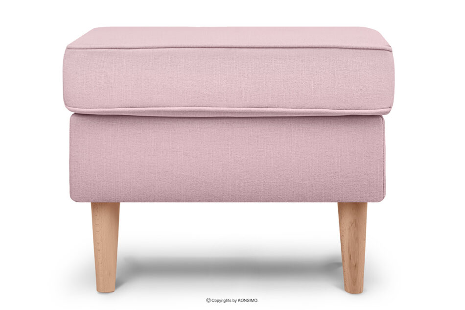 STRALIS Fotel i puf na drewnianych nóżkach różowy różowy - zdjęcie 6