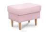 STRALIS Fotel i puf na drewnianych nóżkach różowy różowy - zdjęcie 8
