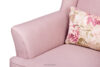 STRALIS Fotel i puf na drewnianych nóżkach różowy różowy - zdjęcie 11